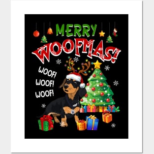 Dachshund Merry Woofmas Awesome Christmas Posters and Art